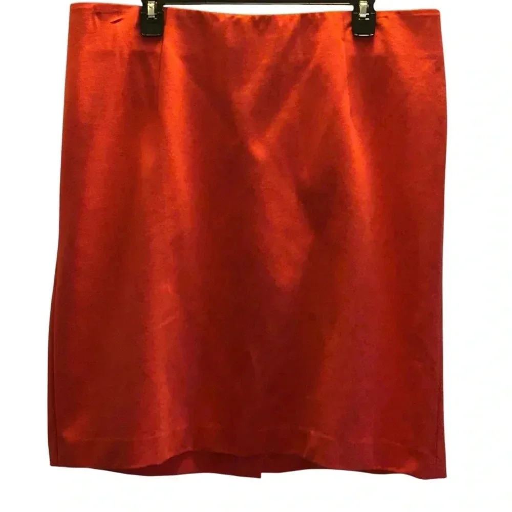J Jill Coral Pull On Stretchy Skirt 1X Career Business Comfort Classic Church